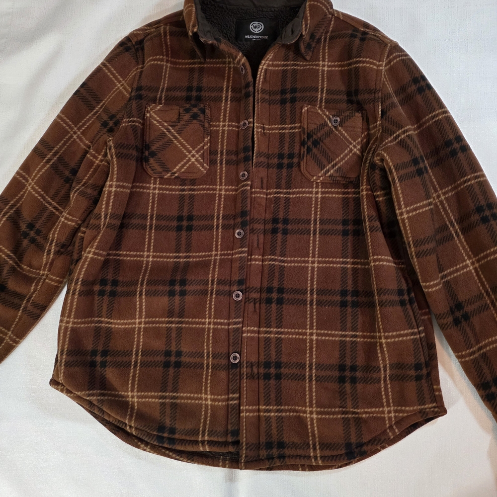 Weatherproof Brown Plaid Men's Shirt